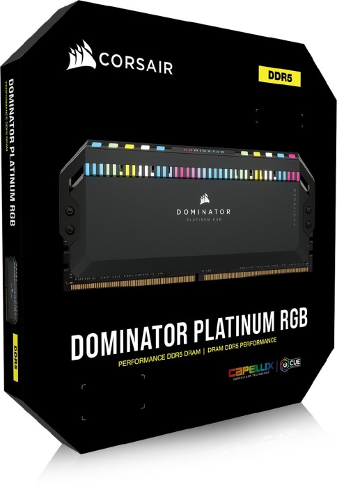 Corsair Dominator Platinum RGB czarny DIMM Kit 64GB, DDR5-6000, CL40-40-40-77, on-die ECC