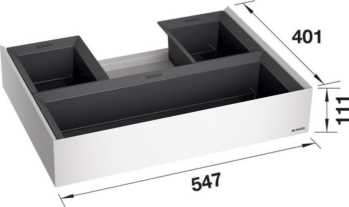 BLANCO Tiroir De Tri Des Déchets Pour Meuble Sous évier - Modèle M Noir - Système Organisé Avec Fermeture Amortie