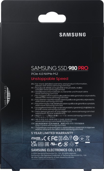 Samsung SSD 980 PRO 1TB, M.2