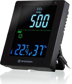 Bresser CO2 Smile Luftqualitätsmonitor temperature station digital black
