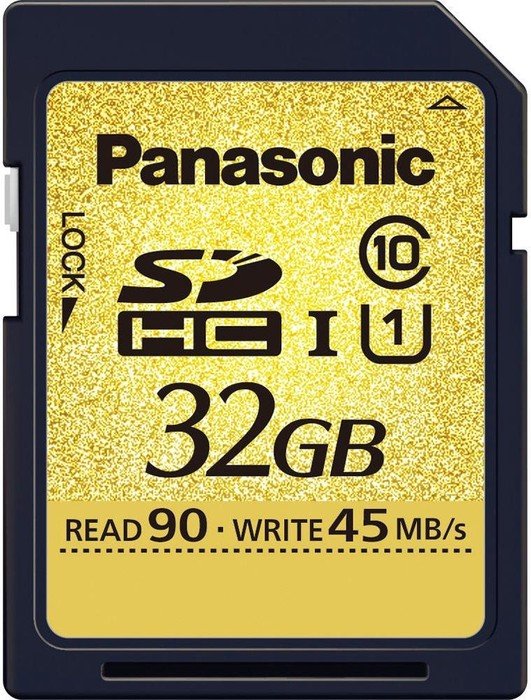 Panasonic złoto R90/W45 SDHC 32GB, UHS-I, Class 10