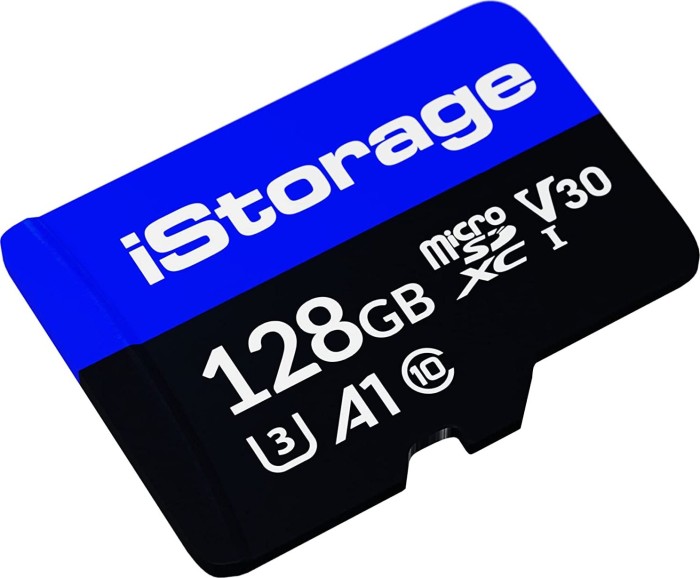 iStorage microSDXC 128GB, UHS-I U3, A1, Class 10, 10er-Pack