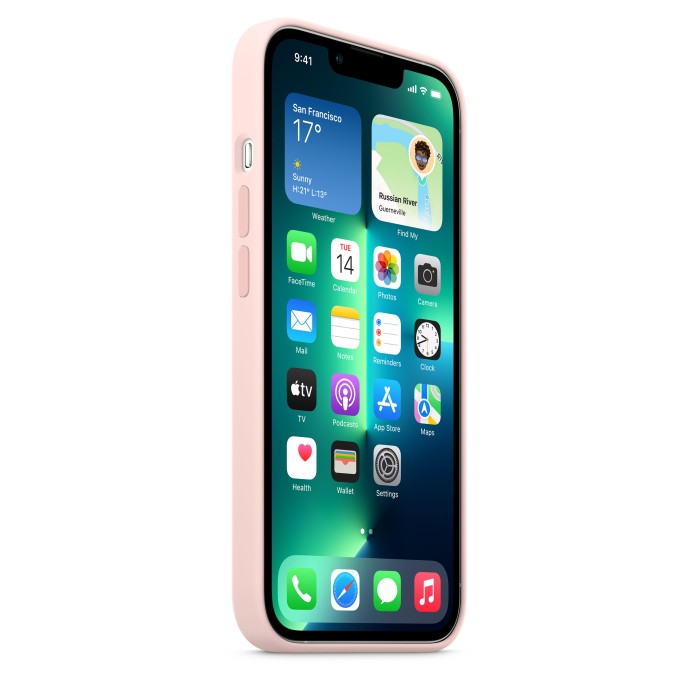 Apple Silikon Case mit MagSafe für iPhone 13 Pro kalkrosa