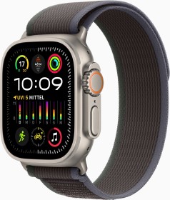 Apple Watch Ultra 2 mit Trail Loop M/L blau/schwarz