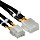 InLine 4/8-Pin ATX12V kabel przedłużający, 300mm, sleeved czarny/biały (26630A)