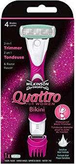 wilkinson sword quattro for women bikini razor with electric trimmer