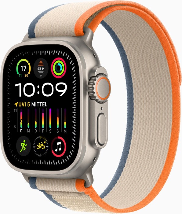 Apple Watch Ultra 2 mit Trail Loop S/M orange/beige