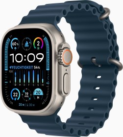 Apple Watch Ultra 2 mit Ocean Armband blau
