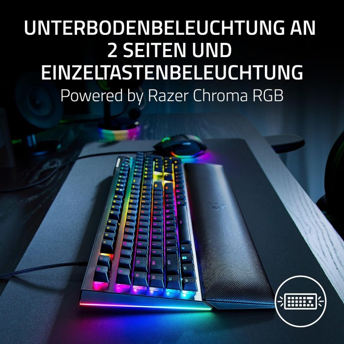 Razer BlackWidow V4, Razer YELLOW Linear Gen-3, USB, DE