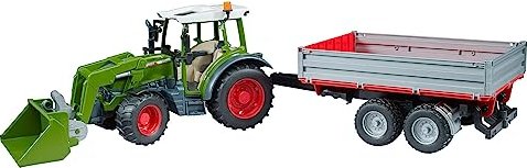 Bruder Fendt Vario 211 with frontloader and tipping trailer