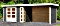 Karibu Kerko 4 Gartenhaus inkl. Anbau + Rück- und Seitenwand 2.8m terragrau (82947)