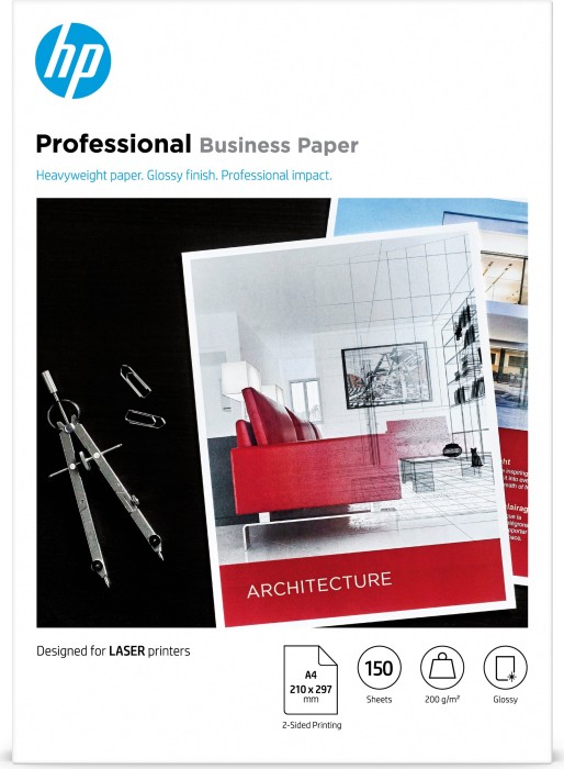 HP Laser Professional Business Papier A4 błyszczący, 200g/m², 150 arkuszy