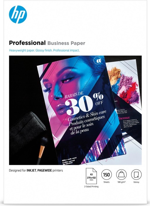 HP Inkjet Professional Business Paper A3 błyszczący, 180g/m², 150 arkuszy