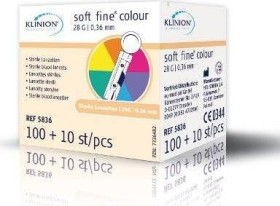 eu-medical Klinion Soft Fine Colour 28G Lanzetten, 110 Stück