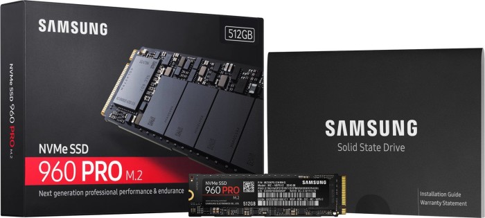 Samsung SSD 960 PRO 512GB, 512B, M.2 2280/M-Key/PCIe 3.0 x4