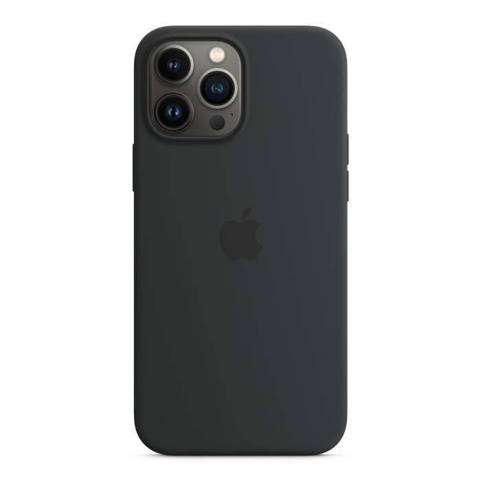 Apple Silikon Case mit MagSafe für iPhone 13 Pro Max Mitternacht