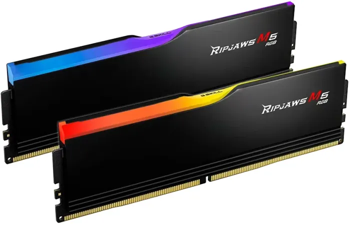 G.Skill Ripjaws M5 RGB czarny DIMM Kit 48GB, DDR5-5200, CL40-40-40-83, on-die ECC