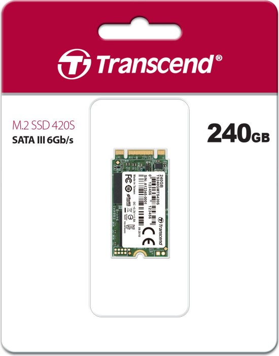 Transcend MTS420S SSD 240GB, M.2 2242/B-M-Key/SATA 6Gb/s