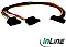InLine SATA Buchse auf 2x SATA Stecker [5.25"] Y-Kabel, gewinkelt 0.15m (29684)