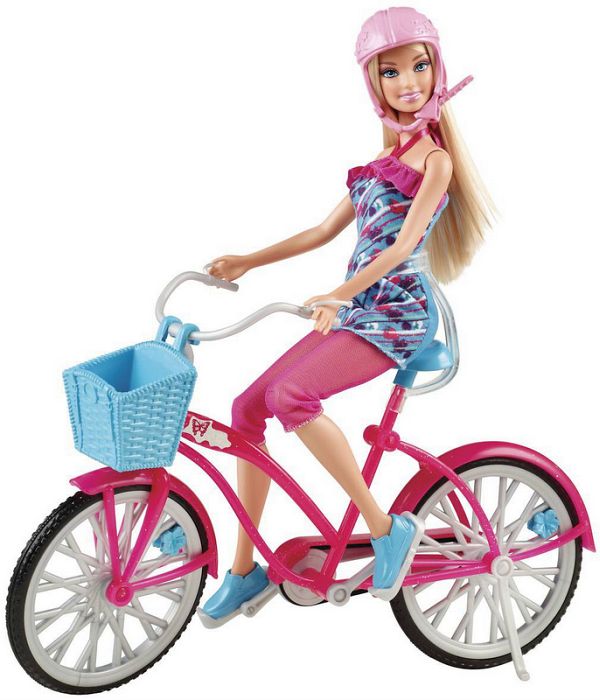Mattel Barbie Puppe mit Fahrrad 