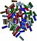 Bosch DIY Gluey Sticks GlitterMix Hot Glue Sticks multicoloured, 70 pieces (2608002006)