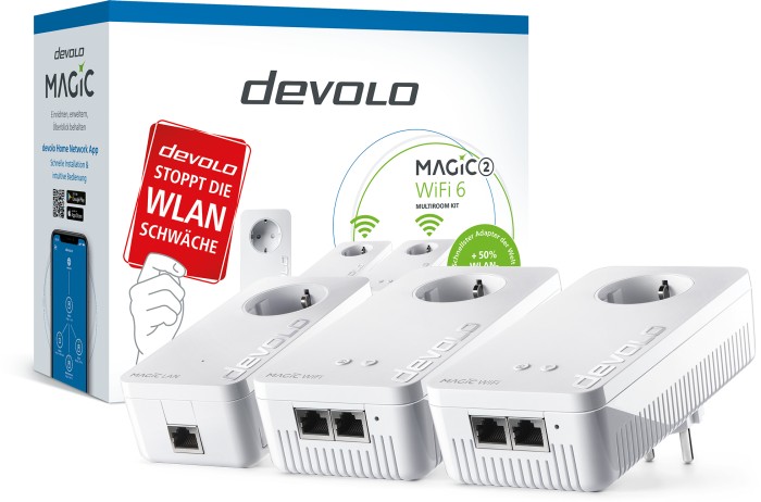 devolo Magic 2 WiFi 6 Multiroom Kit, 3er-Bundle