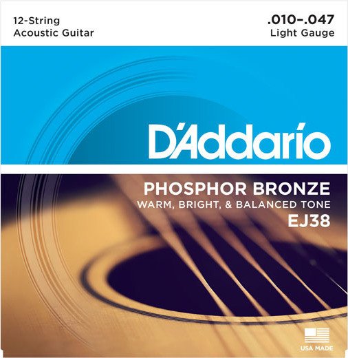 EJ10 80/20 Bronze D'Addario Gitarrensaiten Westerngitarre 10-47 DER BELIEBTESTEN SAITENMARKE WELTWEIT Gitarrensaiten Akustikgitarre Stahlsaiten Westerngitarre Extra Light 