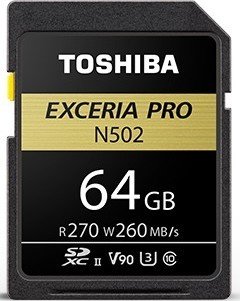 Toshiba Exceria Pro N502 R270/W260 SDXC 64GB, UHS-II U3, Class 10