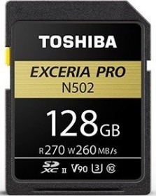 Toshiba Exceria Pro N502 R270/W260 SDXC 128GB, UHS-II U3, Class 10
