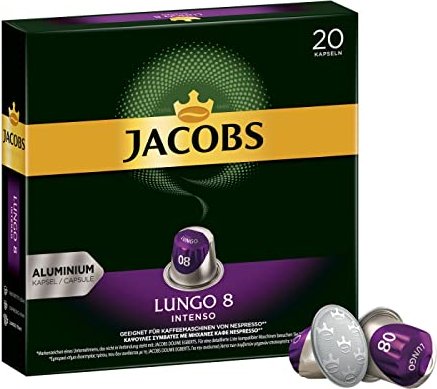 Jacobs Lungo 8 Intenso Kaffeekapseln, 200er-Pack (10x 20 Stück)
