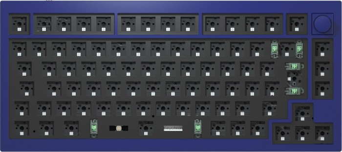 Keychron Q1 QMK Custom Knob Version, 75% Układ, Barebone klawiatura, Navy Blue, ISO