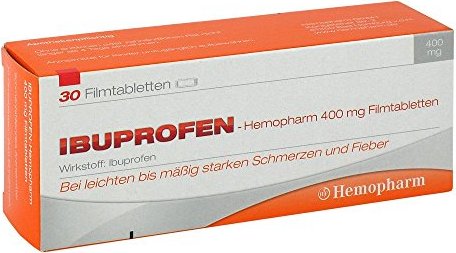 Ibuprofen-Hemopharm 400mg Filmtabletten, 30 Stück