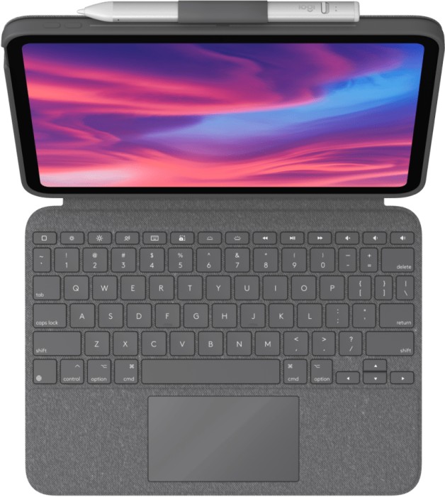 Logitech Combo Touch, KeyboardDock für iPad 10 2022, grau, DE
