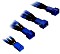 BitFenix Alchemy 3-Pin do 3x 3-Pin 12V adapter 60cm, sleeved niebieski/niebieski (BFA-MSC-3F33F60BB-RP)