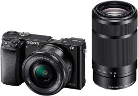 Sony Alpha 6000 schwarz mit Objektiv AF E 16-50mm 3.5-5.6 OSS PZ und 55-210mm 4.5-6.3 OSS