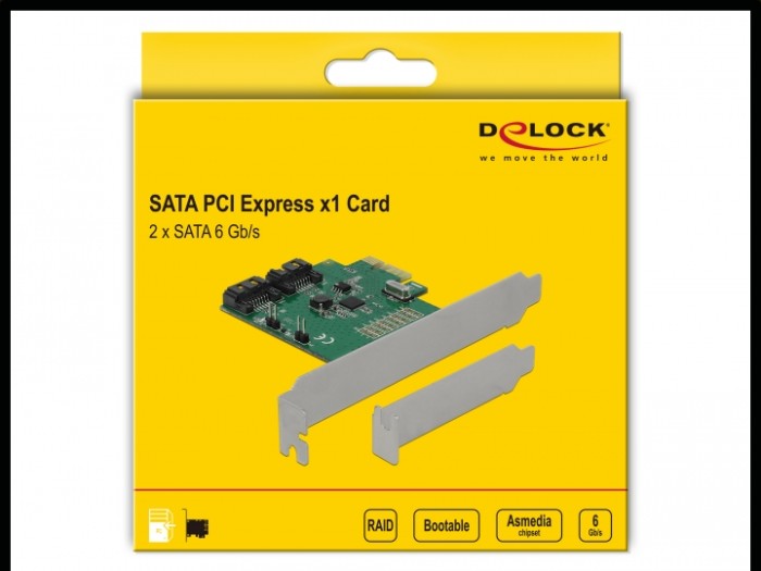 DeLOCK 2x SATA 6Gb/s, PCIe 2.0 x1