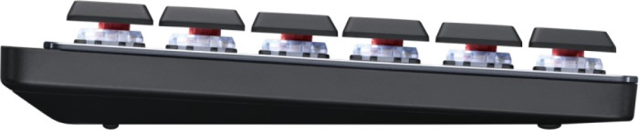 Logitech MX Mechanical Mini Graphite, LEDs weiß, Kailh Choc V2 LOW PROFILE RED, Logi Bolt, USB/Bluetooth, DE