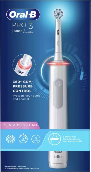 Oral-B Pro 3 3000 Sensitive Clean weiß
