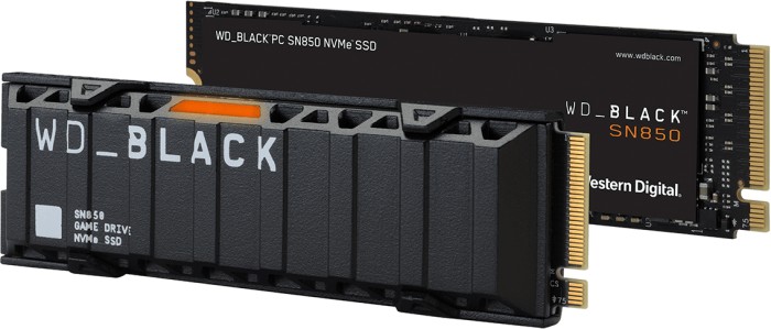 Western Digital WD_BLACK SN850 NVMe SSD 1TB, M.2 2280/M-Key/PCIe 4.0 x4, Kühlkörper