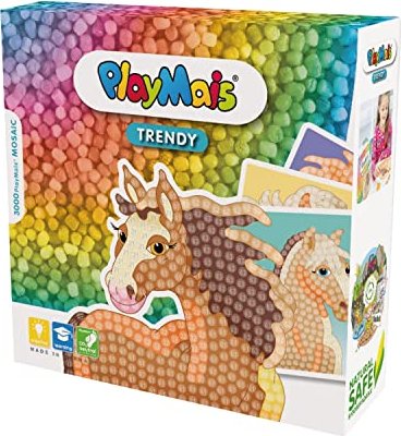 PlayMais Trendy Mosacis Horse Kreativset Spielzeug Loick Biowertstoff 160359 