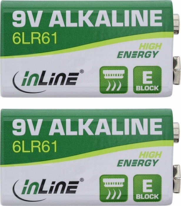 InLine Alkaline High Energy bateria 9V, sztuk 2