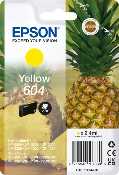 Epson tusz 604 żółty