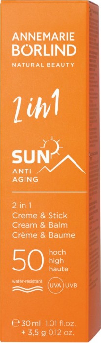 Annemarie Börlind 2in1 Sun Anti Aging krem & stick LSF50, 30ml