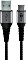 Wentronic USB-C na USB-A przewód materia&#322;owy z Metallsteckern 0.5m szary/srebrny (49295)