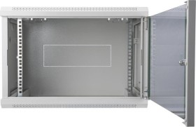 DIGITUS DN-19-12U Schrank 19 Zoll Wandschrank Netzwerkschrank Wandmontage 12HE Wandgehäuse 643x600x450 mm RAL 7035 Farbe Grau 