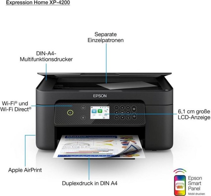 Epson Expression Home XP-4200 schwarz, Tinte, mehrfarbig