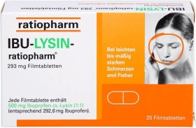 IBU-Lysin-ratiopharm 293mg Filmtabletten, 20 Stück