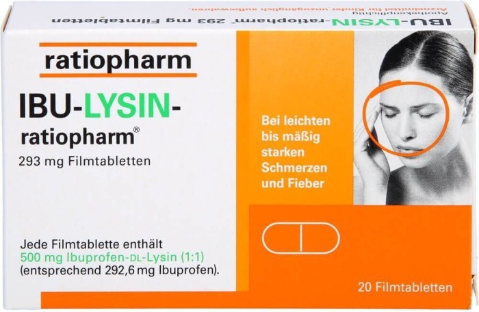 IBU-Lysin-ratiopharm 293mg Filmtabletten