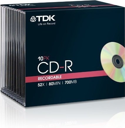 TDK CD-R 80min/700MB 52x, Jewelcase 10 sztuk