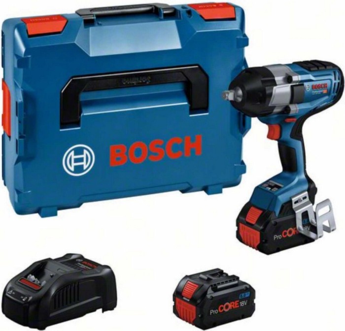 Bosch Professional GDS 18V-1000 BITURBO akumulatorowa wkrętarka udarowa w tym L-Boxx + 2 akumulatory 8.0Ah
